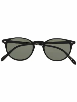 Oliver Peoples N.02 ラウンドフレーム サングラス | ブラック