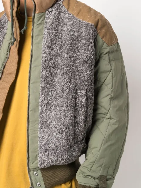 diesel colour block bomber jacket