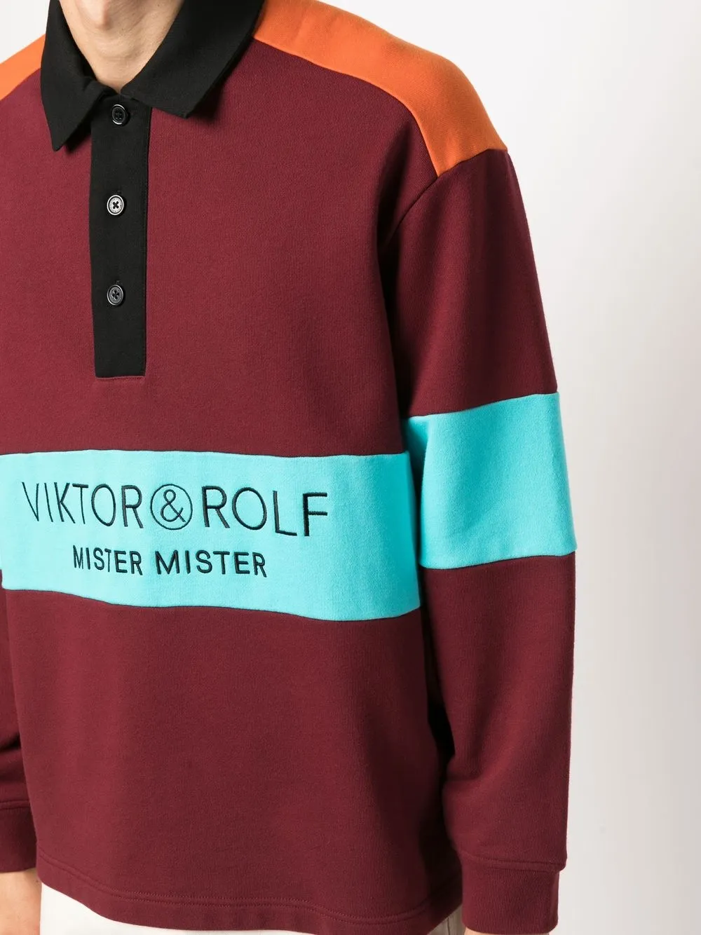 Viktor & Rolf V&r Mister Mister Long-sleeve Polo Shirt In Grey
