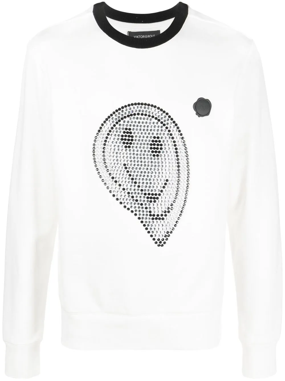 

Viktor & Rolf sudadera Smiley Rhinestone - Blanco