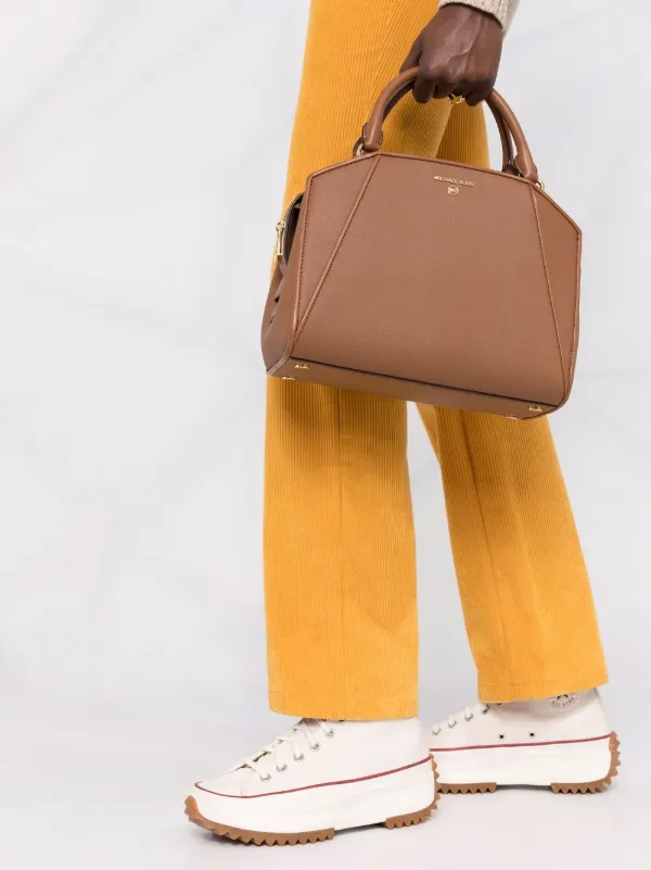 michael kors brown and yellow bolsa