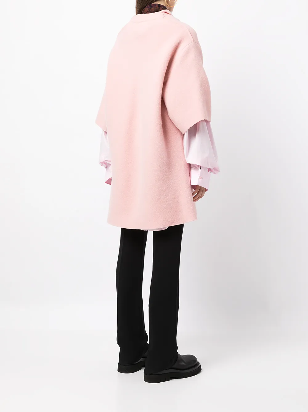 Shop Raf Simons Scarf-neck Jumper In Pink