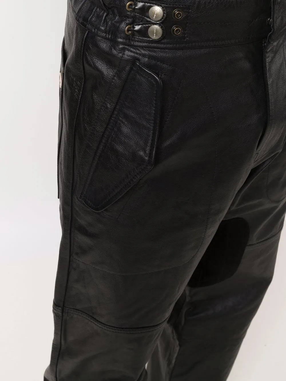 Diesel Leren broek Zwart