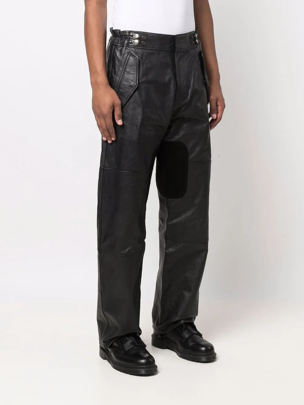 Diesel Leren broek Zwart
