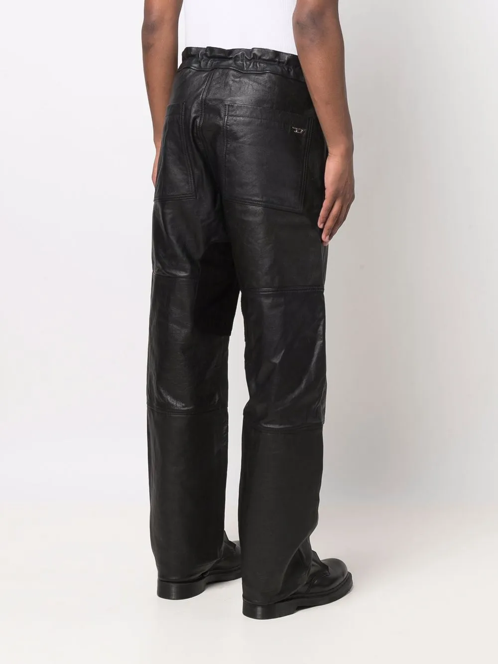 Diesel Leren broek Zwart