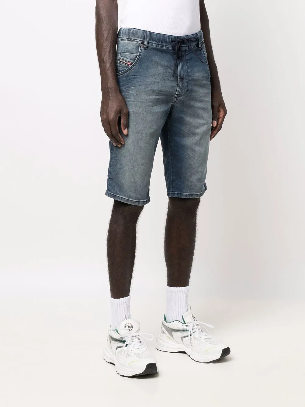  Diesel Knielange Jeans Shorts   Blau 
