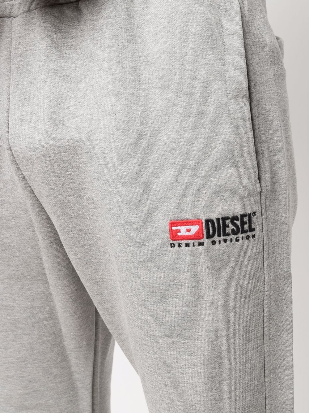 Shop Diesel P-tary-div Logo-embroidered Track Pants In Grey