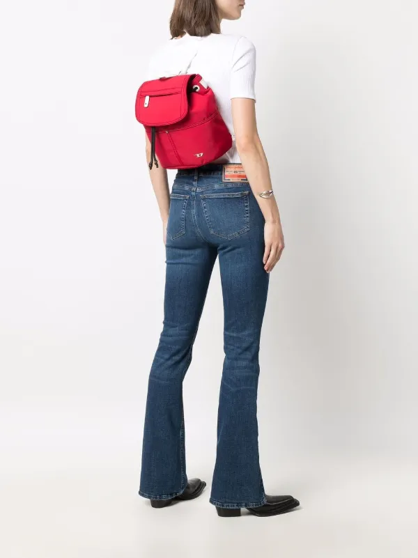 Diesel Foldover Drawstring Backpack 