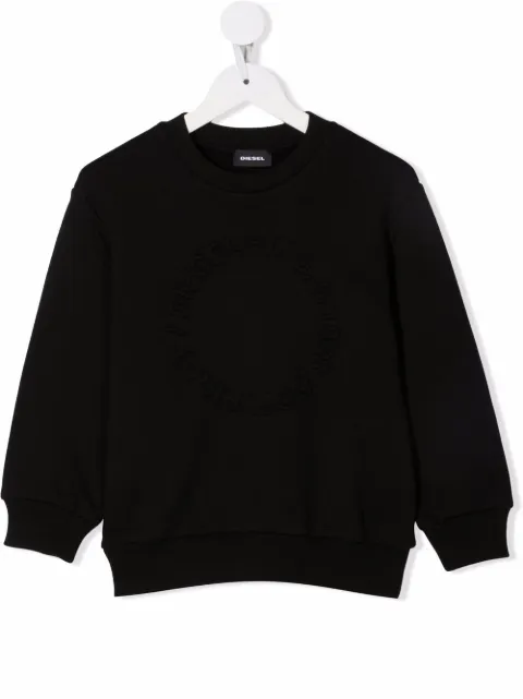 Diesel Kids debossed tonal logo sweatshirt