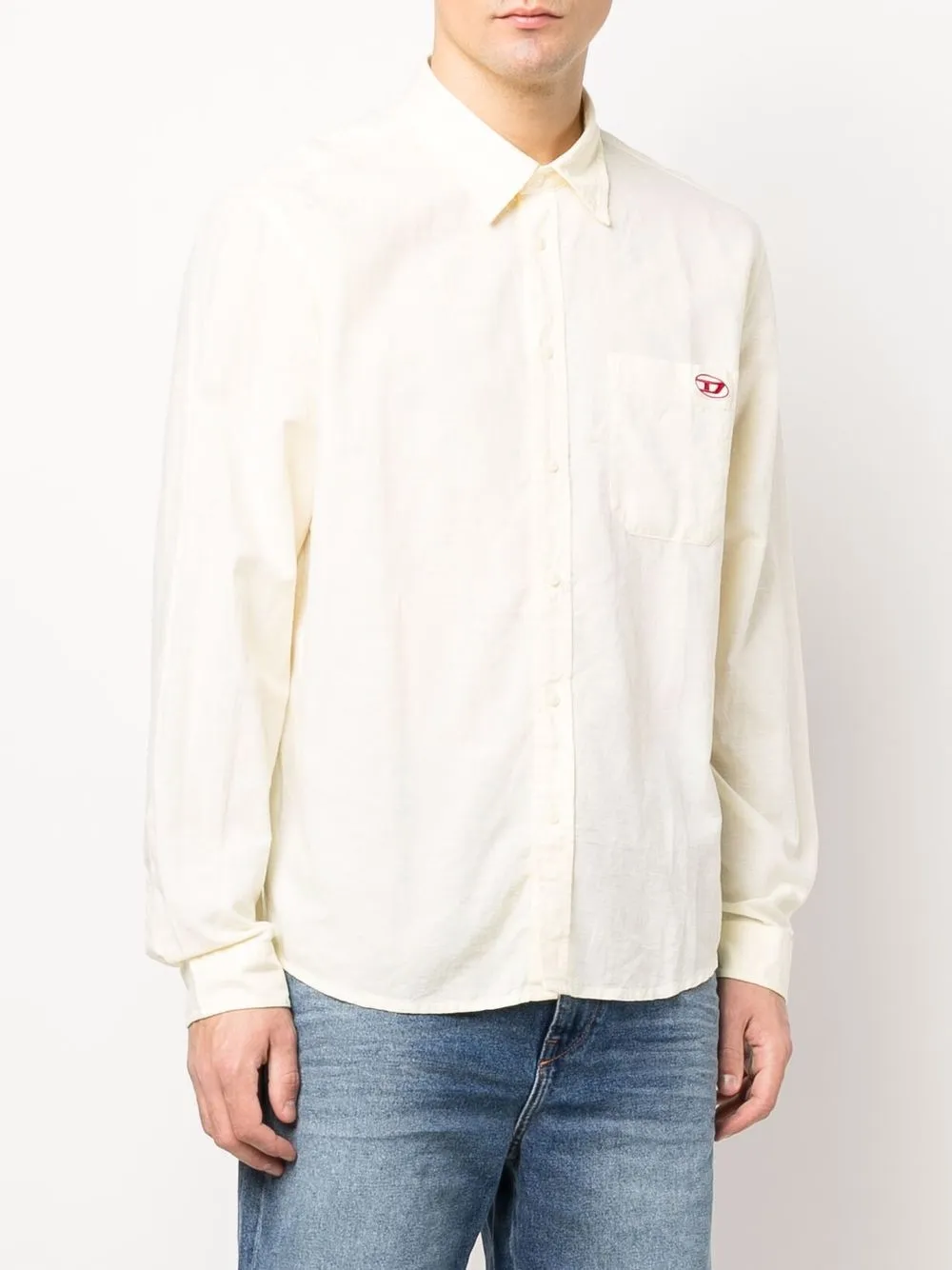  Diesel Hemd Mit Aufgesticktem Logo   Gelb 