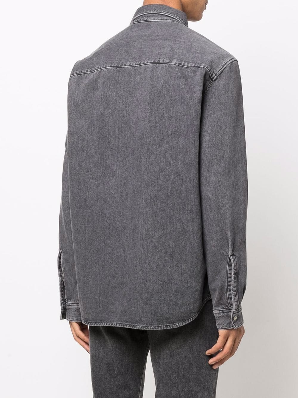Shop Diesel D-simply Button-up Shirt In Grey