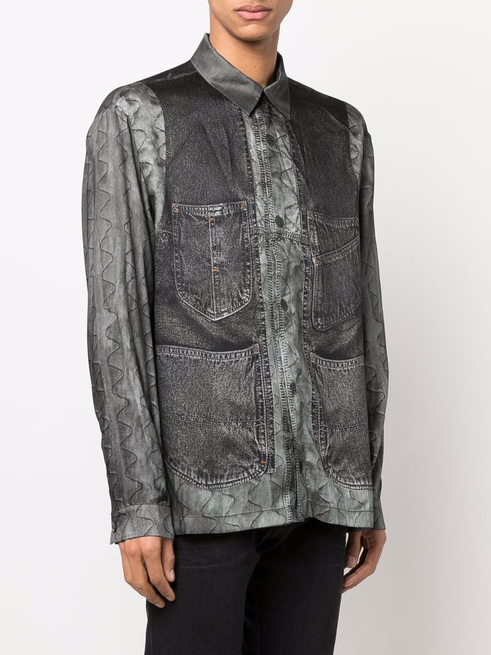 Gilliam long-sleeve satin shirt