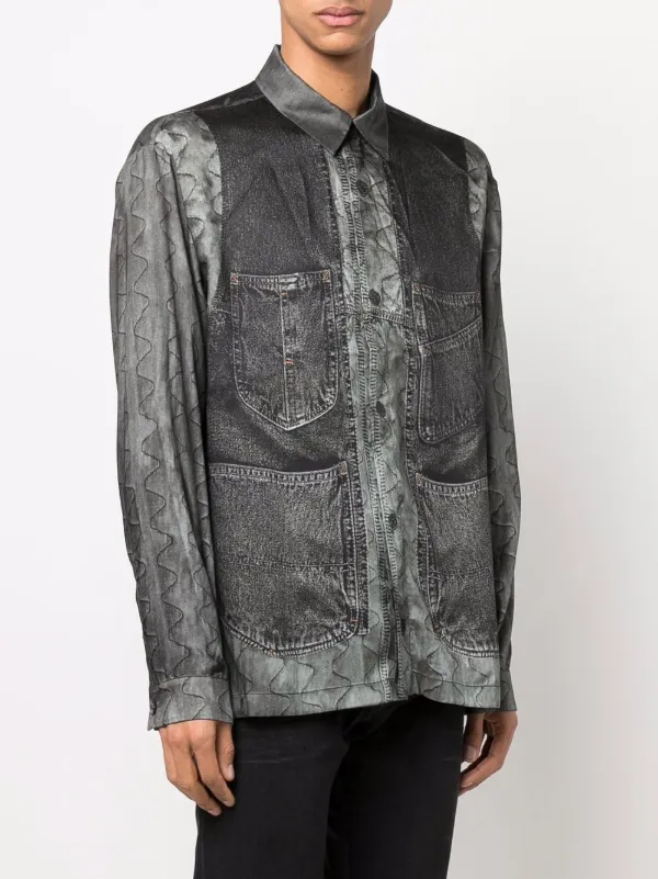 Diesel Gilliam サテンシャツ | グリーン | FARFETCH JP