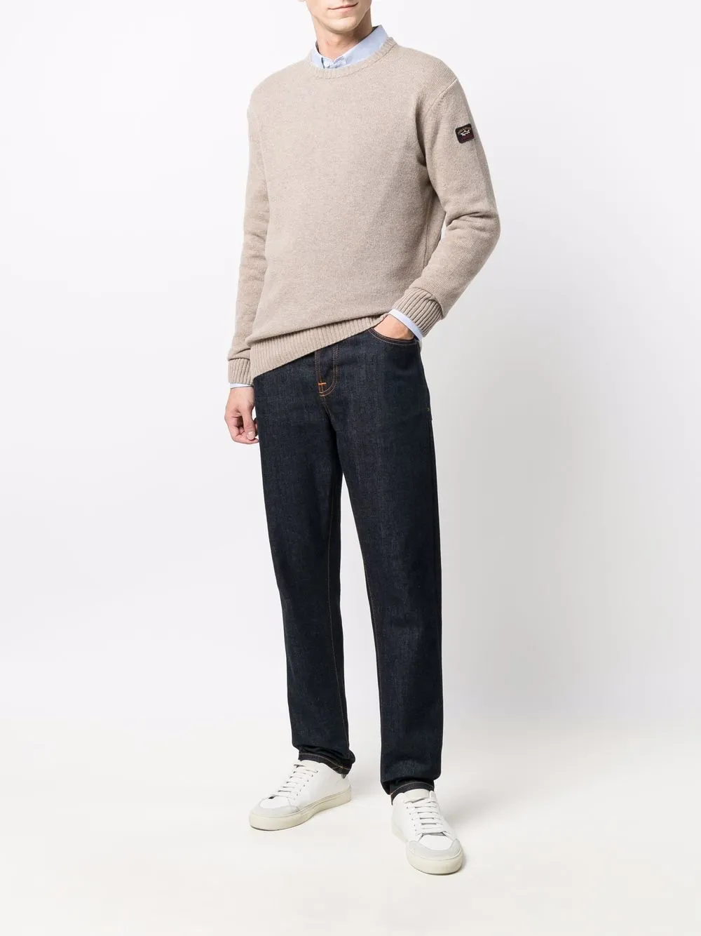 paul and shark patch jumper