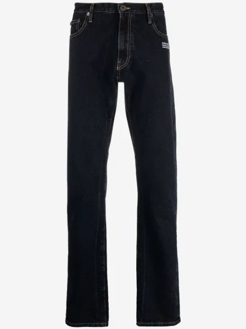 Off-White slim-fit logo-print denim jeans