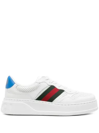 Leather platform sneaker gucci online