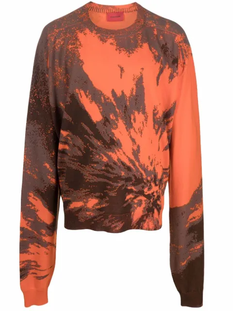 A BETTER MISTAKE Explosion graphic-print wool jumper