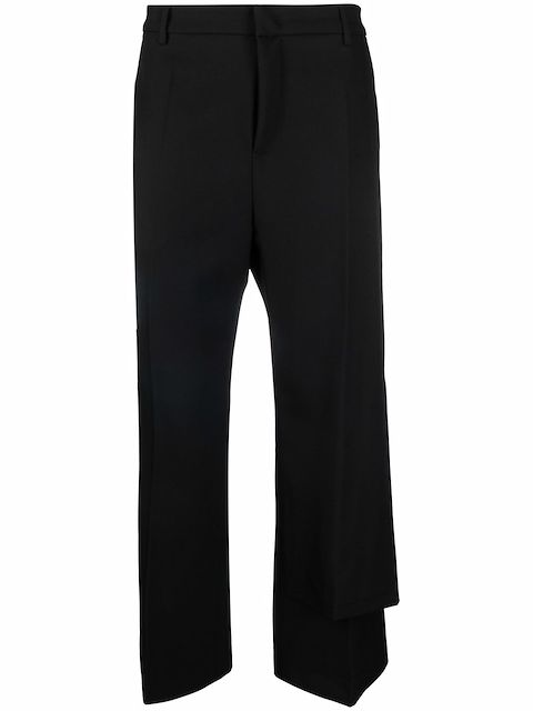 A BETTER MISTAKE draped panel flared trousers