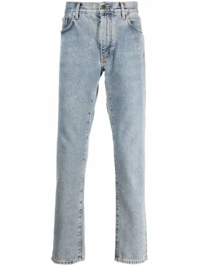 Cut Here logo-print straight-leg jeans 
