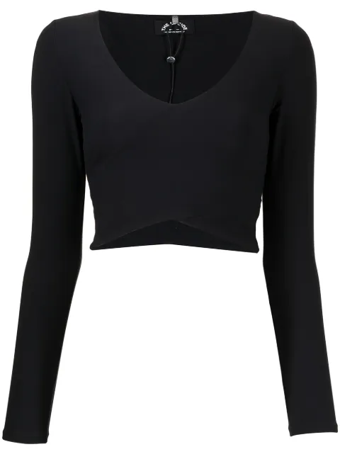 The Upside long-sleeve V-neck crop top 