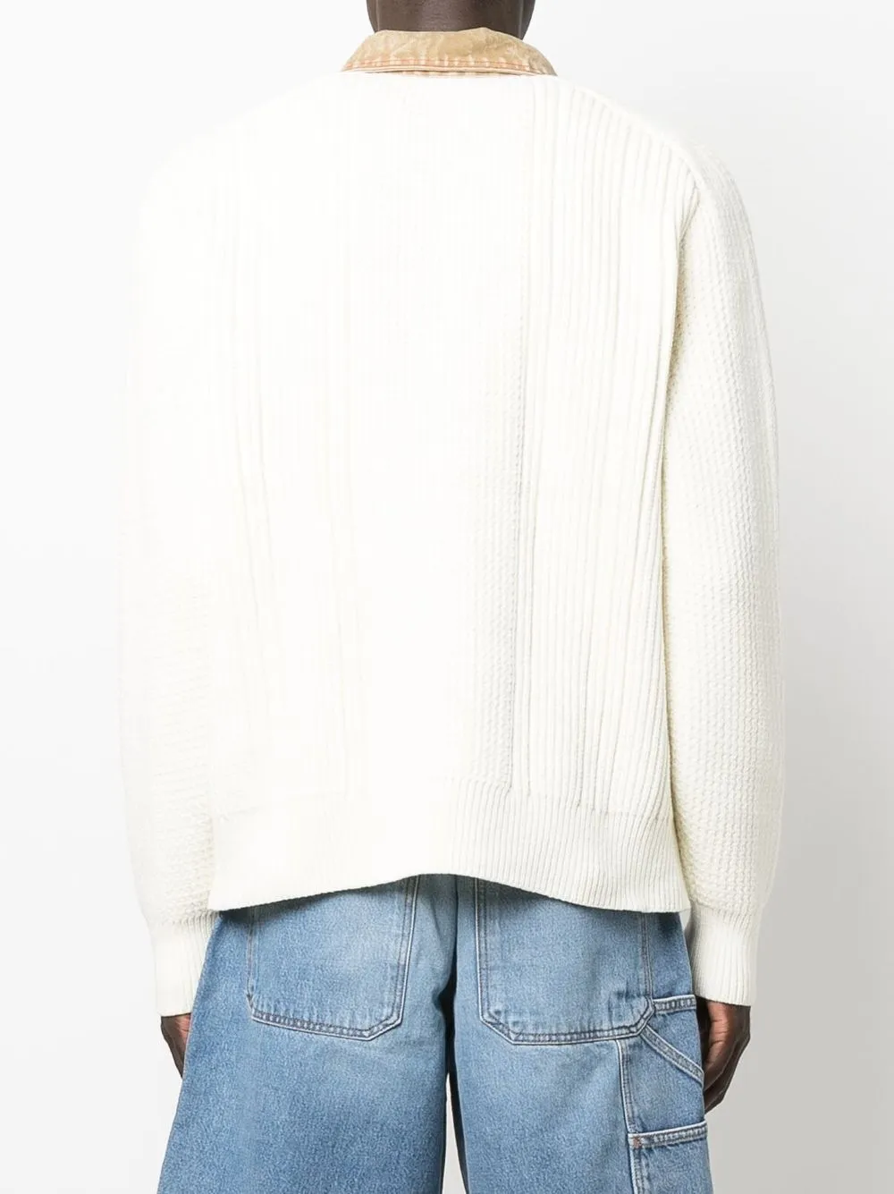 Diesel Half-zip Pullover Jumper In White