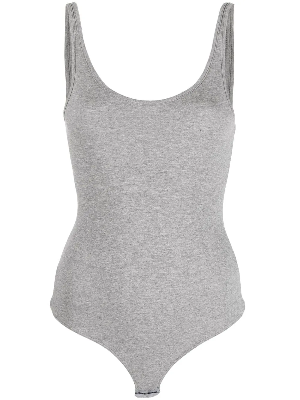 Diesel Scoop-neck Cotton Bodysuit In Grey