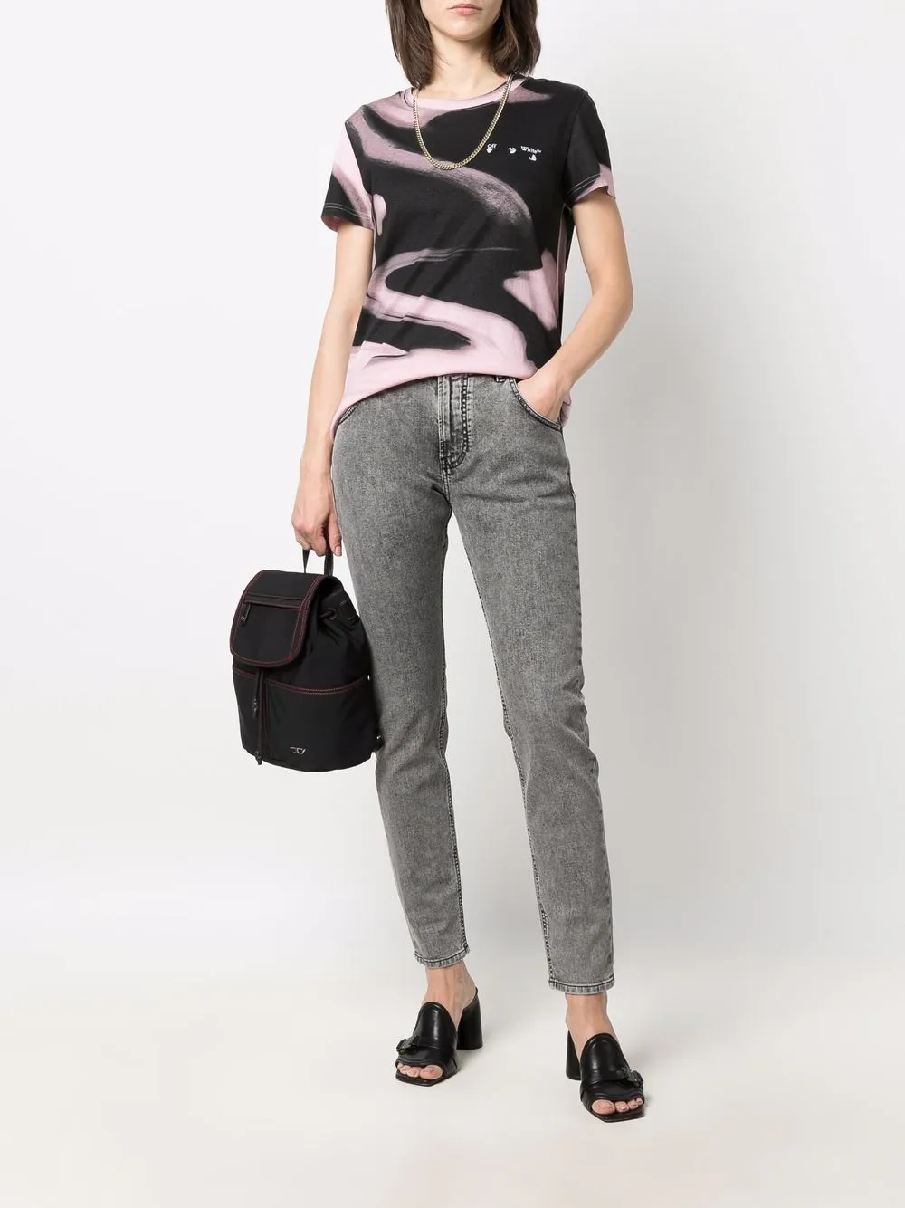  Diesel Jeans Mit Logo Patch   Grau 