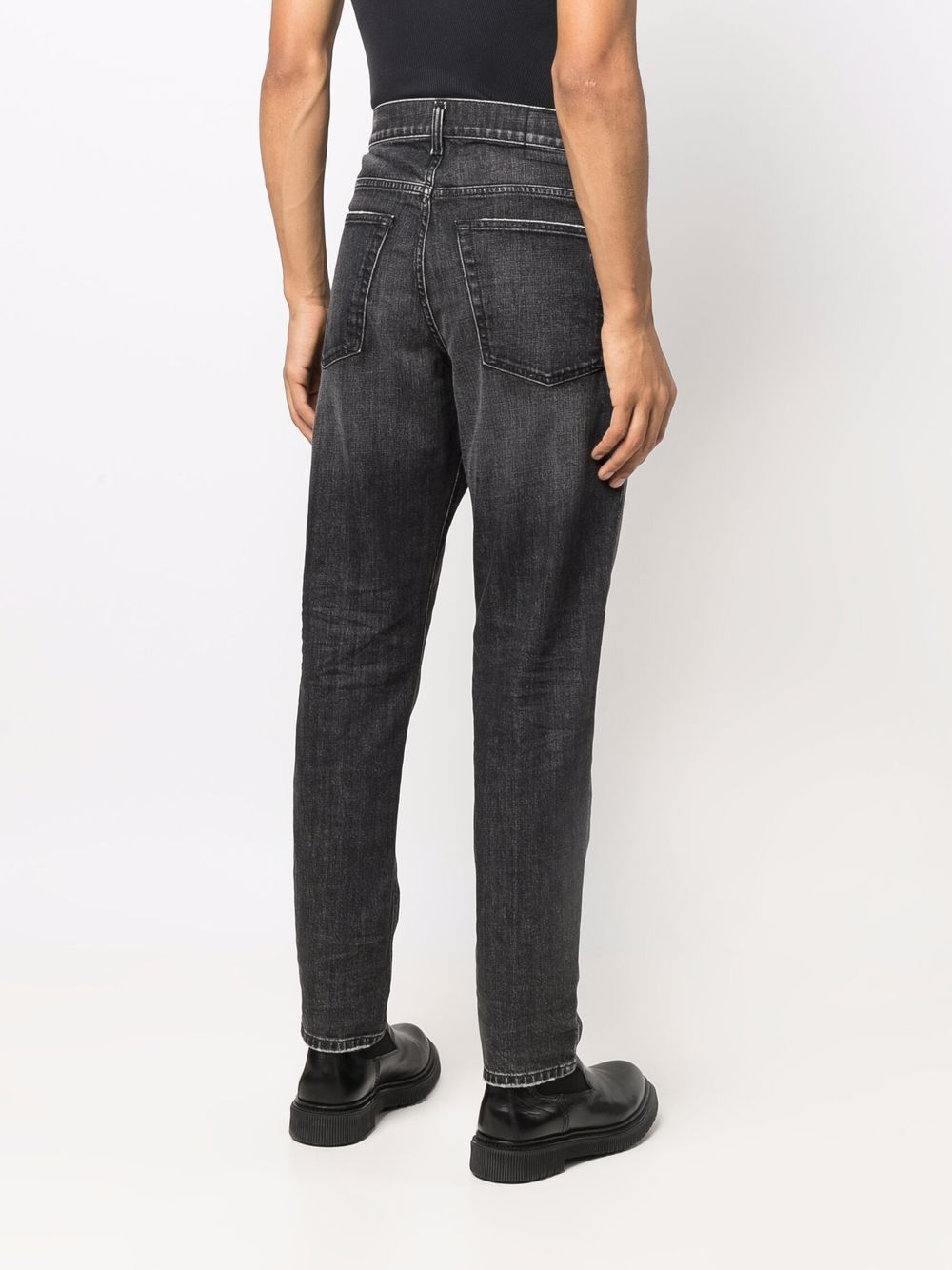 Shop Diesel D-fining Tapered Whisker Jeans In Black