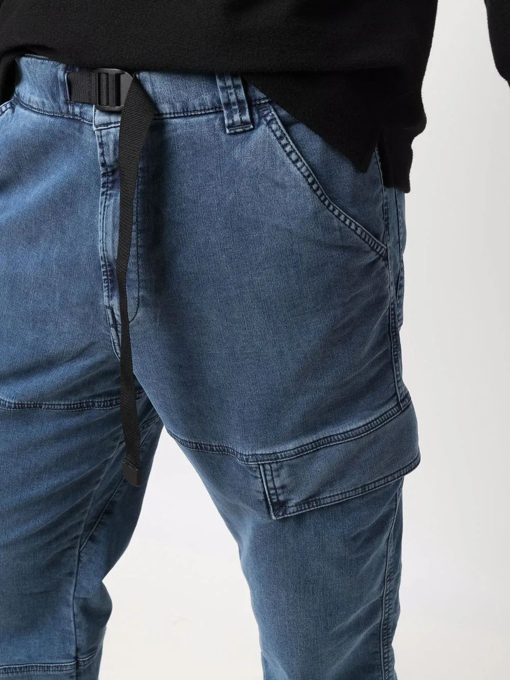Diesel Jeans met toelopende pijpen Blauw