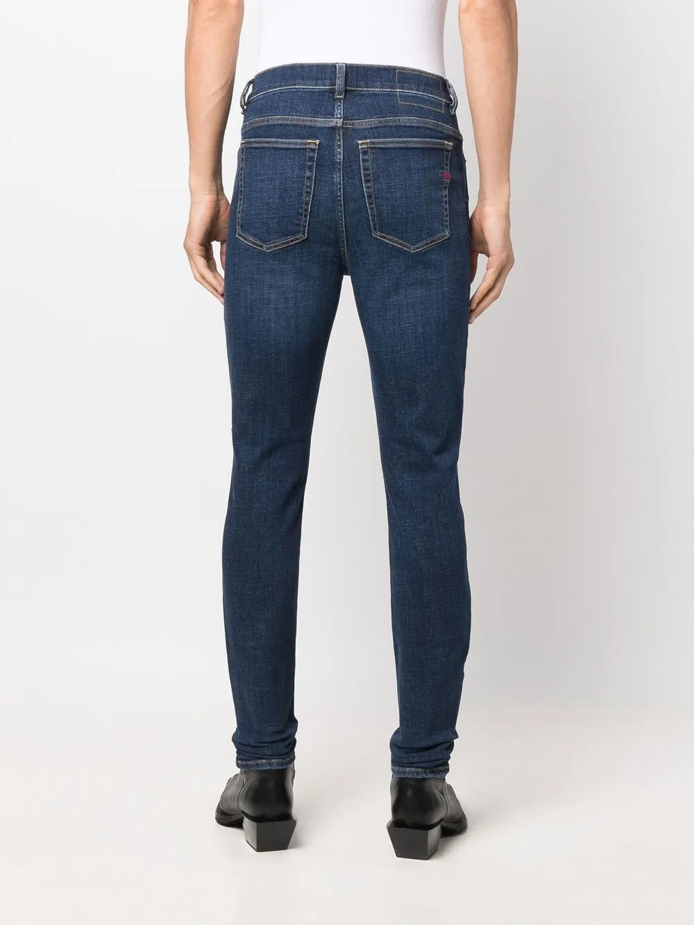 Diesel logo-patch skinny jeans Men