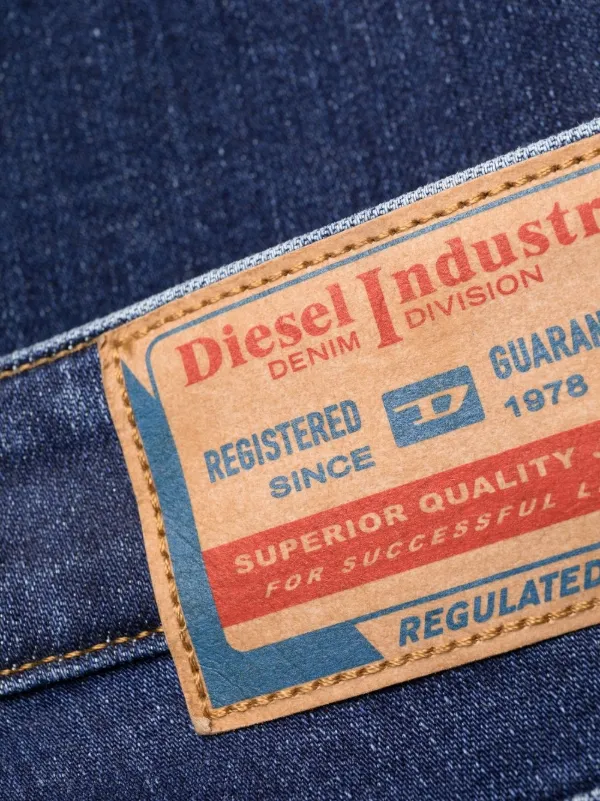 Diesel Jeans Con Parche Del Logo Azul FARFETCH MX