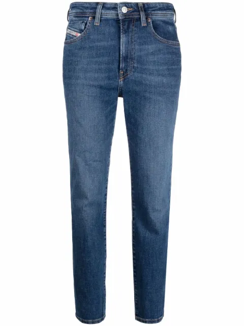 Diesel logo-patch tapered-leg Jeans 