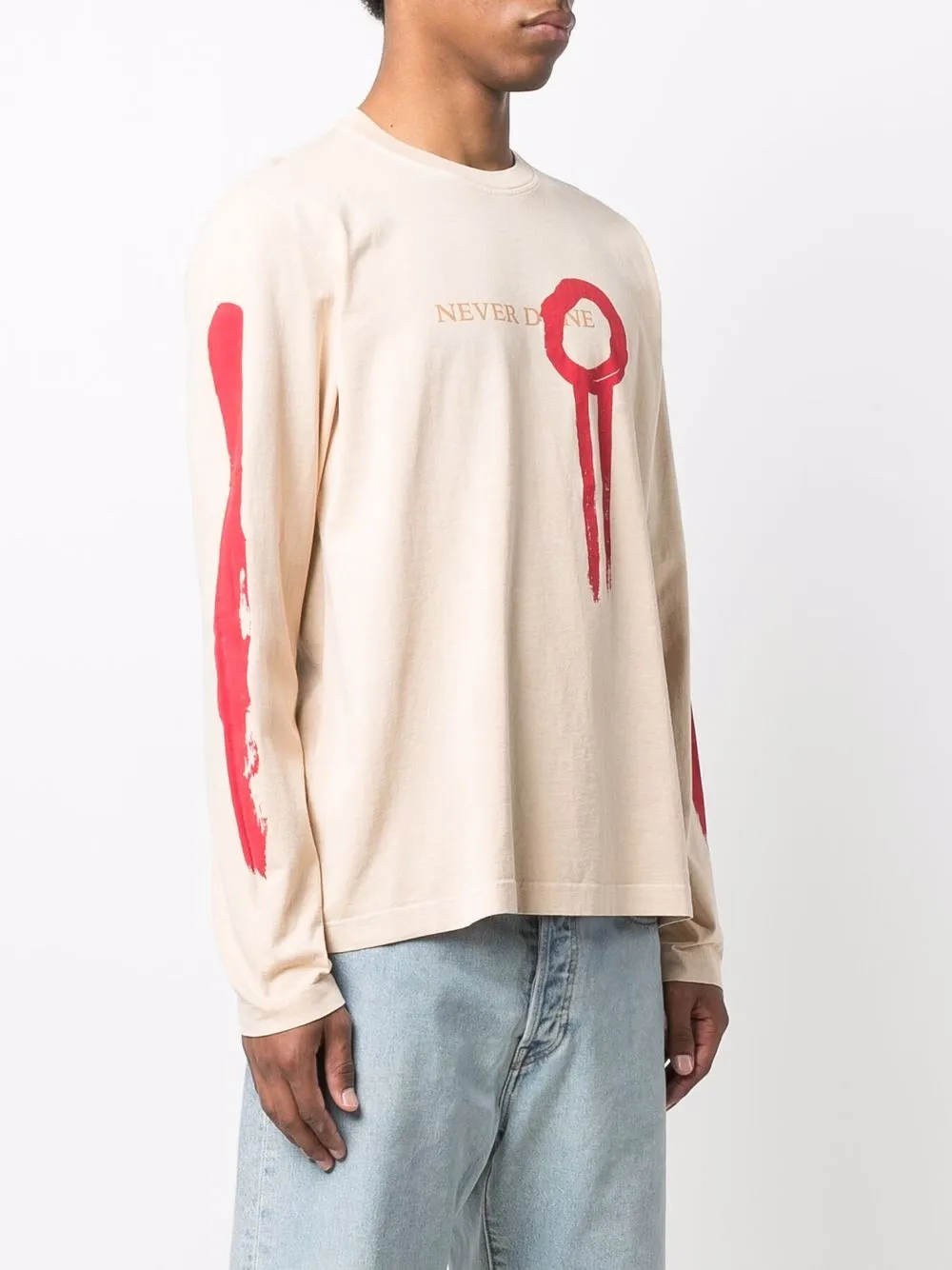Diesel Never Done Graphic-print T-shirt In Neutrals