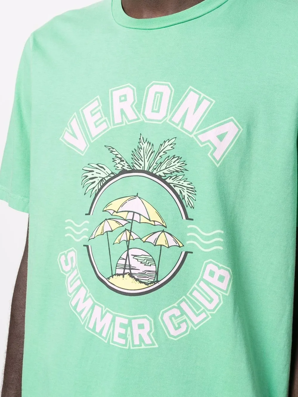 Diesel T-shirt met grafische print Groen