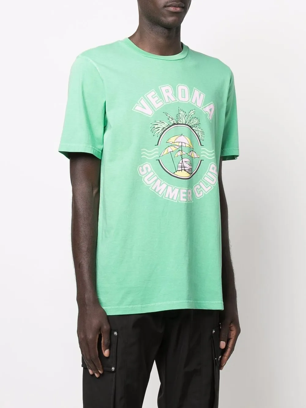 Diesel T-shirt met grafische print Groen