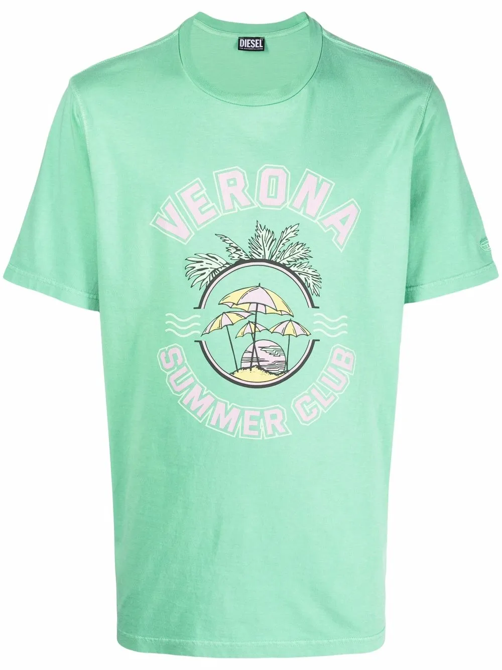 Diesel T-shirt met grafische print Groen