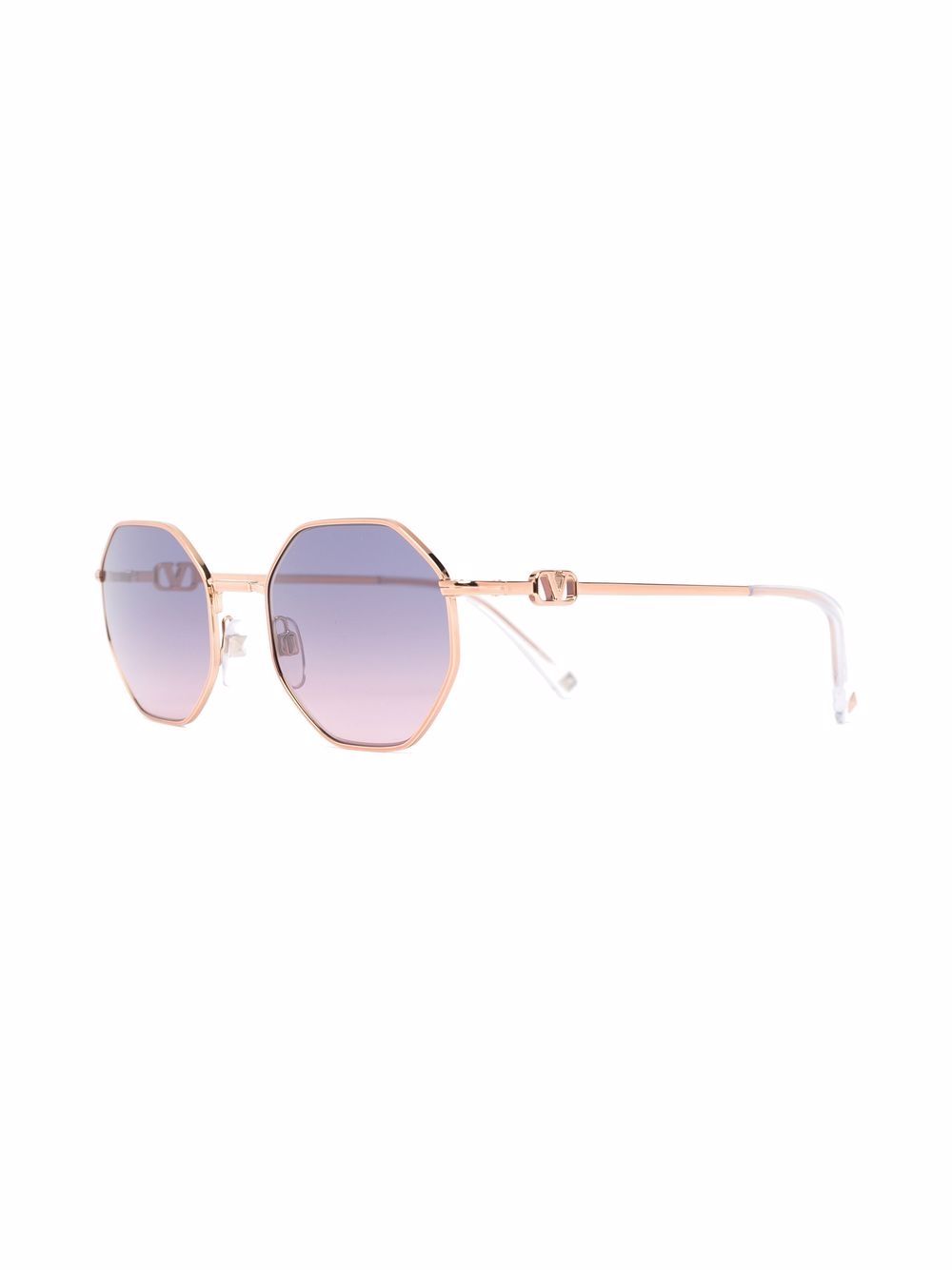 VALENTINO GARAVANI EYEWEAR VA2040 VLogo zonnebril met kettting - Goud