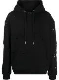 God's Masterful Children Galaxy ripped-detailed hoodie - Black