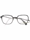 MASAHIROMARUYAMA asymmetrical round-frame glasses - Black
