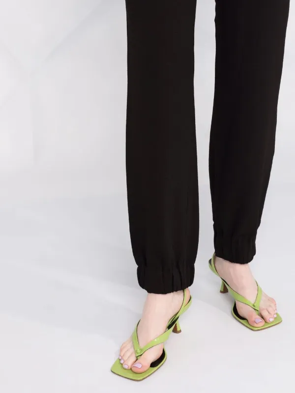 Shop GANNI heavy-crepe elasticated 