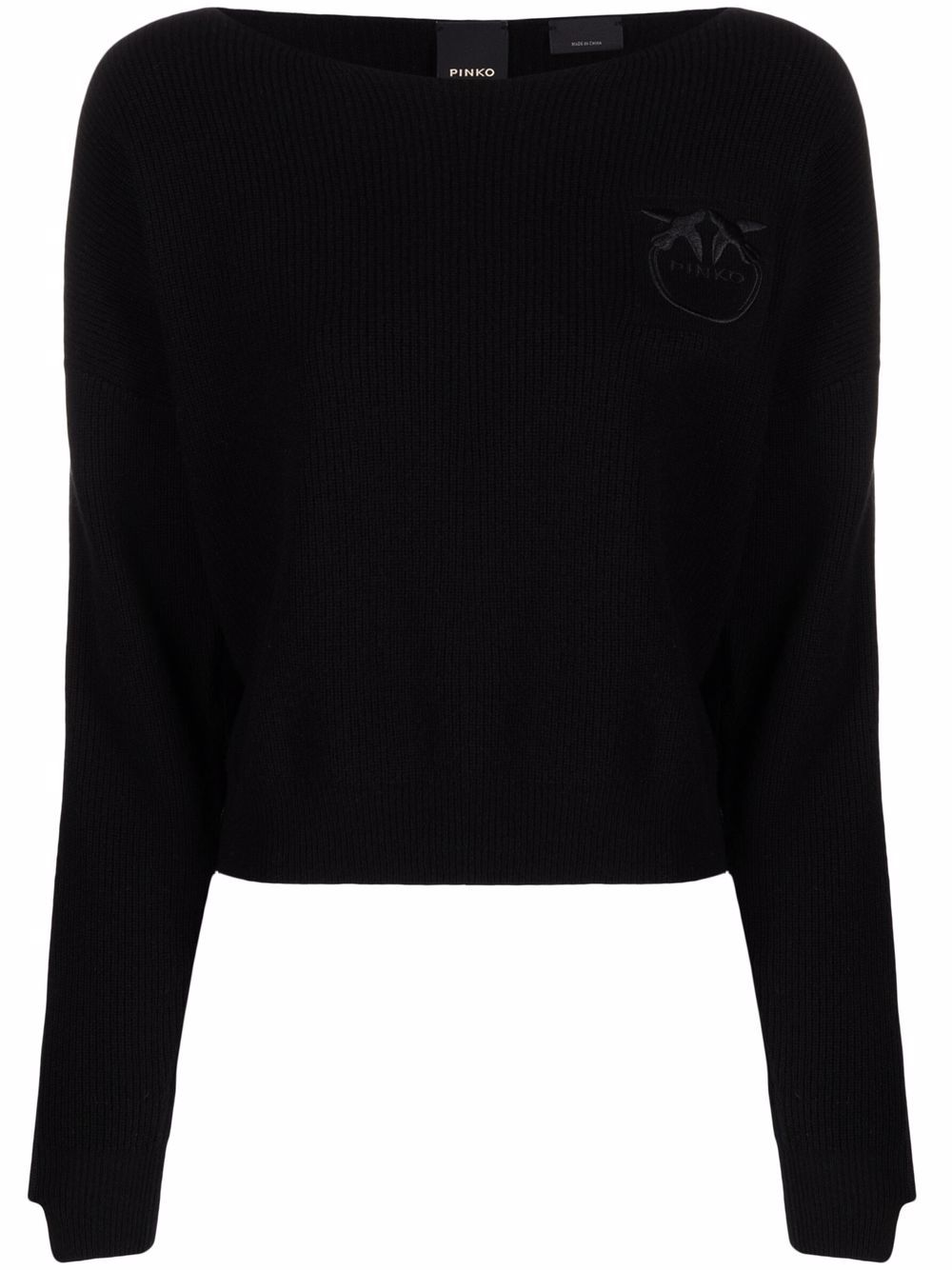 PINKO logo-embroidered Knitted Jumper - Farfetch