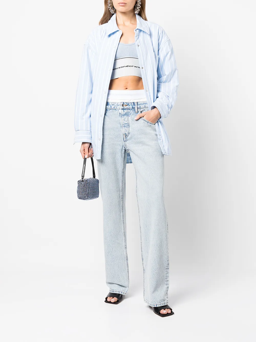 Alexander Wang Gewatteerd shirtjack - Blauw