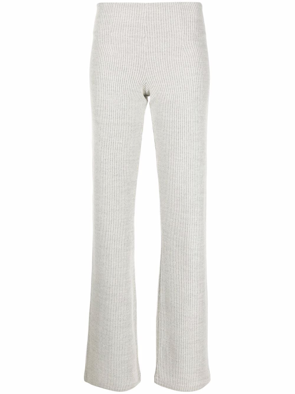 Draft ribbed flared trousers