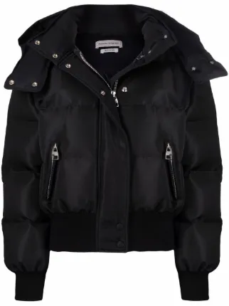 Alexander McQueen logo-print Hooded Puffer Jacket - Farfetch