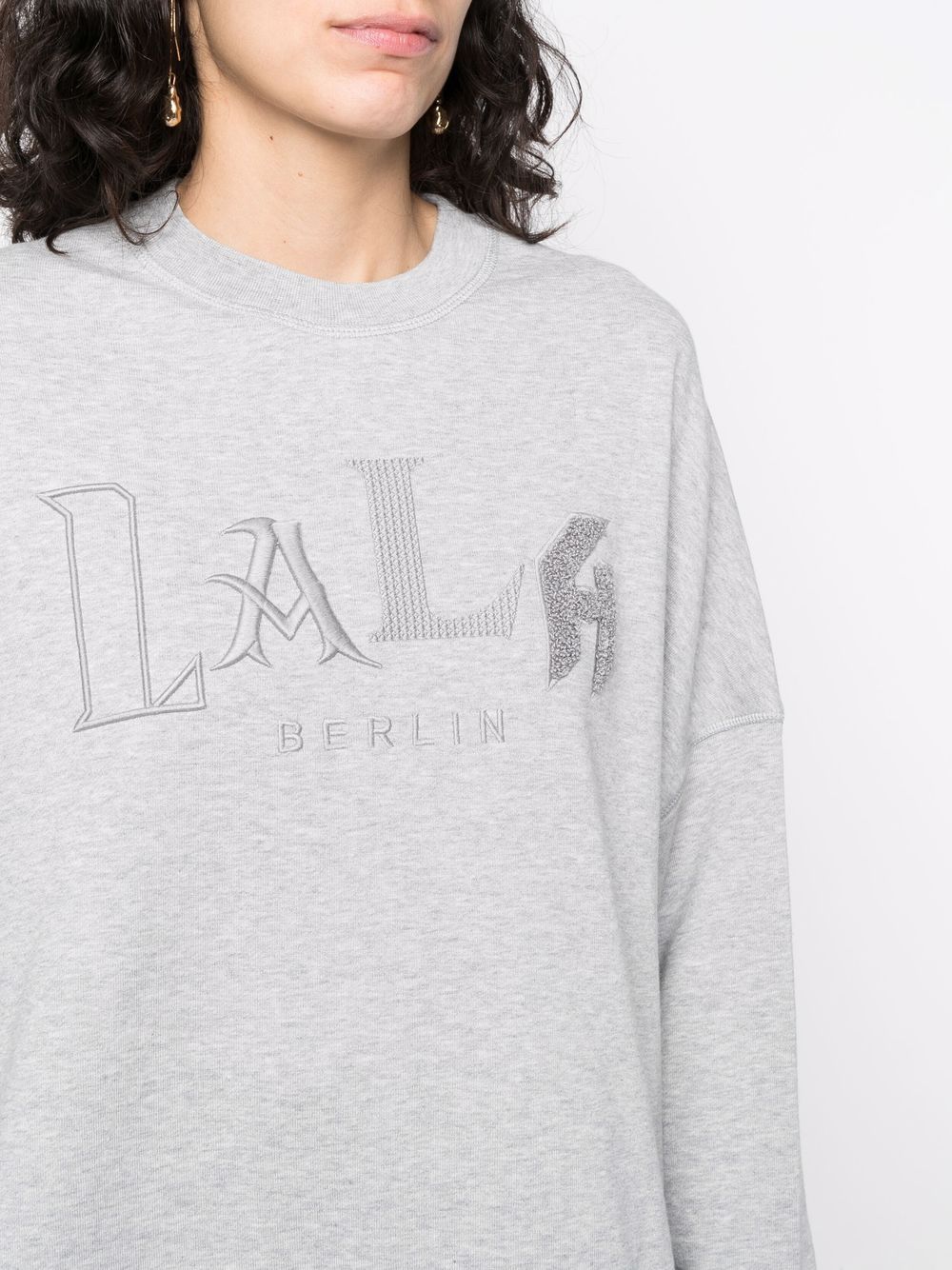 фото Lala berlin толстовка с круглым вырезом и вышитым логотипом