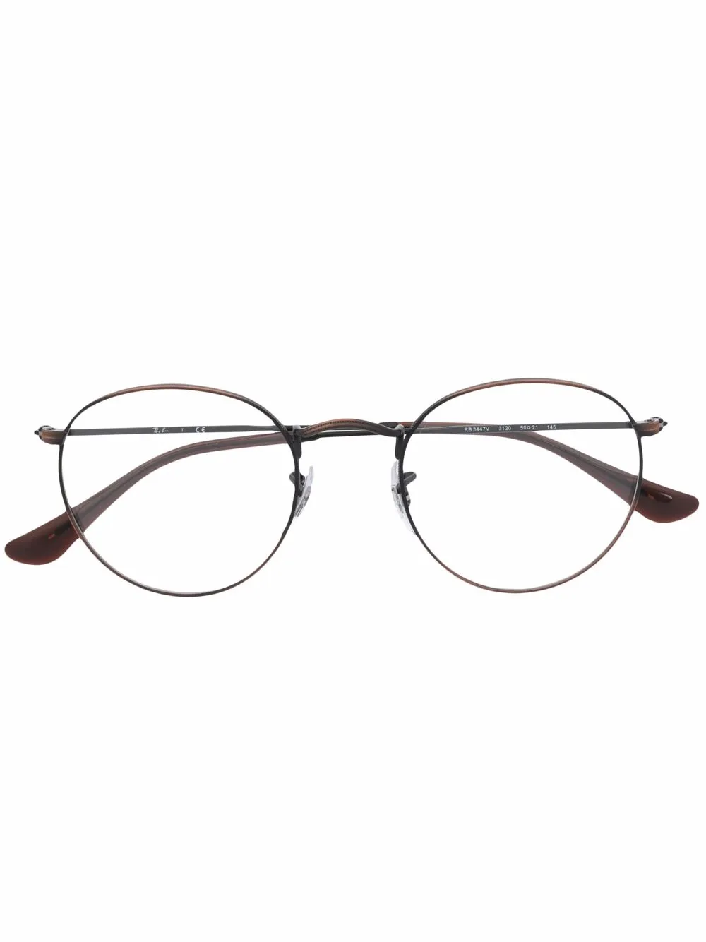 Ray-Ban matte-effect round-frame glasses | Brown | Image 1