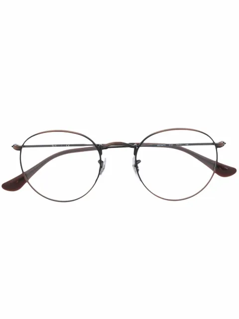 Ray-Ban matte-effect round-frame glasses 