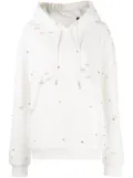 God's Masterful Children Galaxy ripped-detailed hoodie - White