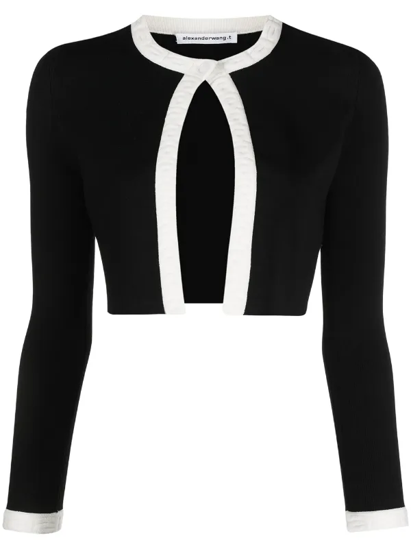 Alexander Wang Cropped logo-trim Cardigan - Farfetch