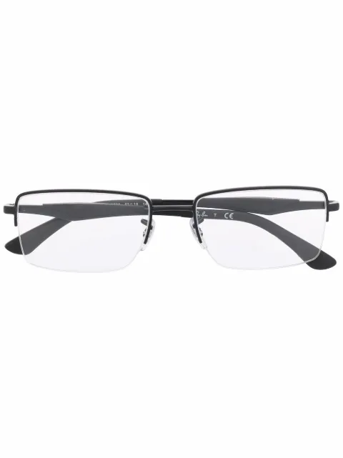 Ray-Ban matte-effect rectangle-frame glasses 